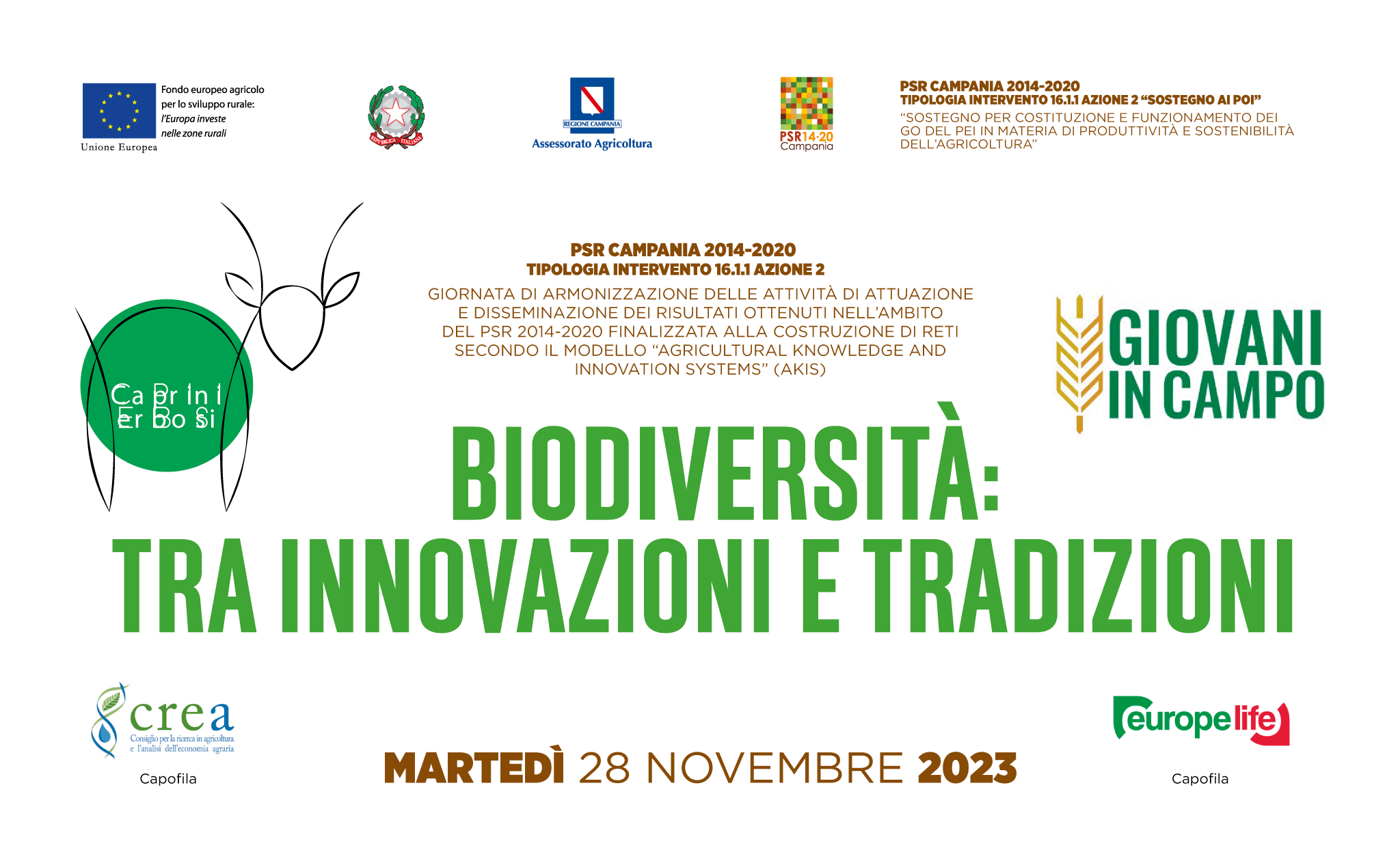 Biodiversità: tra innovazioni e tradizioni – Disseminazione risultati PSR 2014-2020 progetto Giovani in campo